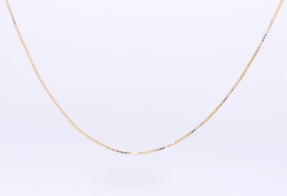 Simple Yellow Gold Box Chain