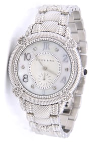 Judith Ripka Round Watch with CZ'S