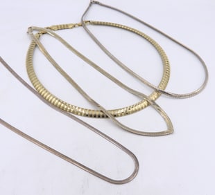 Group lot of vintage 925 sterling silver necklaces