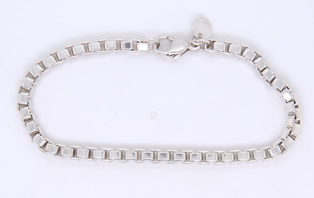 925 Sterling silver Tiffany & Co Venetian link bracelet (1 of 6)