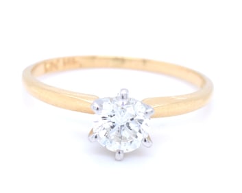 14kt Yellow gold 1/2ct diamond ring