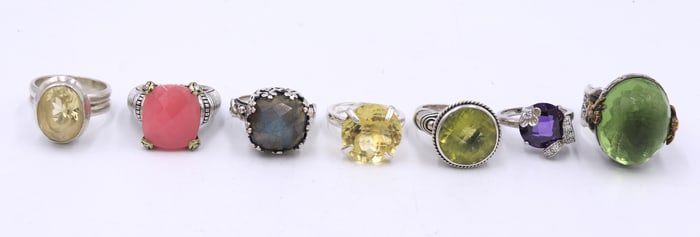 Group lot of vintage 925 sterling silver rings