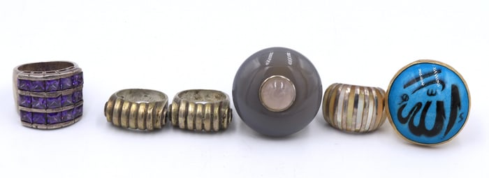 Group lot of vintage 925 sterling silver rings