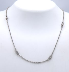 Judith Ripka 925 sterling silver CZ necklace