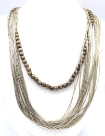 Group lot of 2 Vintage 925 sterling silver necklaces