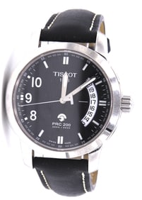 Tissot PRC 200 auto quartz 38mm black dial watch