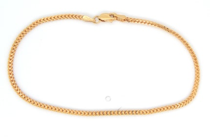 18kt Yellow gold Foxtail bracelet