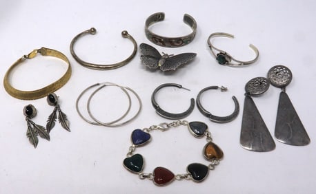Group Lot of Vintage Sterling Silver Jewelry