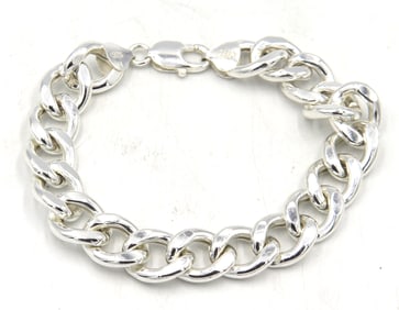 Italian 925 sterling silver Cuban link bracelet