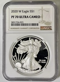 2020-W Eagle $1 PF70 Ultra Camo NGC