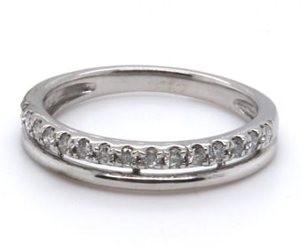 Elegant White Gold Diamond Band