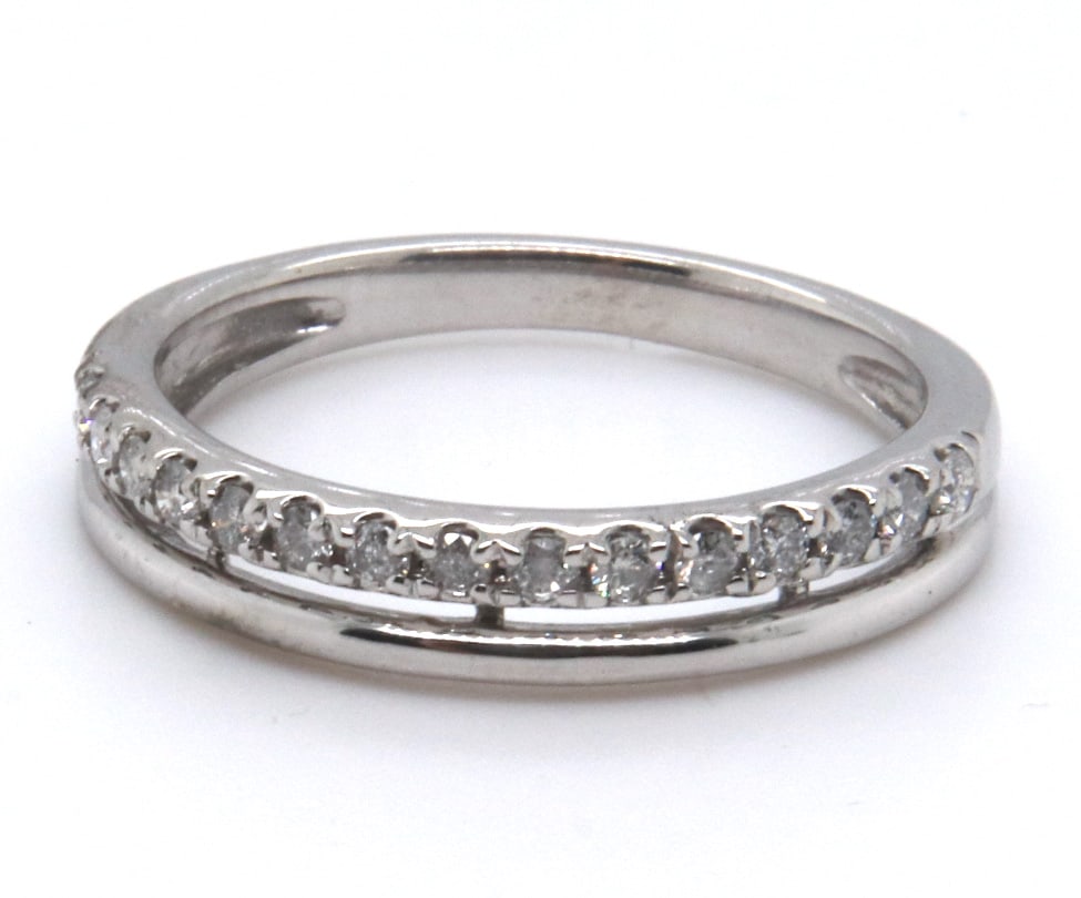 Elegant White Gold Diamond Band