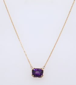 Gorgeous 18kt East West Checkerboard Pendant on Chain