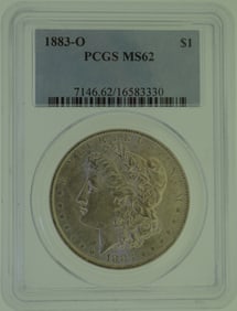 1883-O Morgan Silver Dollar PCGS MS62