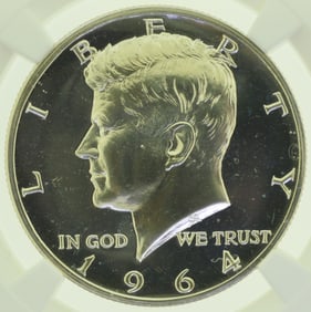 1964 Kennedy Half Dollar Accent Hair NGC PF67