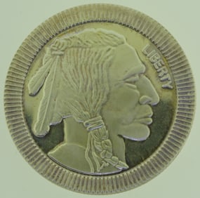 Buffalo Indian Head Nickel Design 1 oz Round .999 Fine Silver Coin