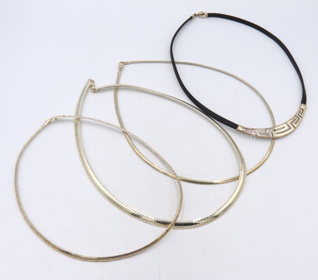 Group Lot of 4 Vintage 925 Sterling Silver Necklaces (1 of 13)