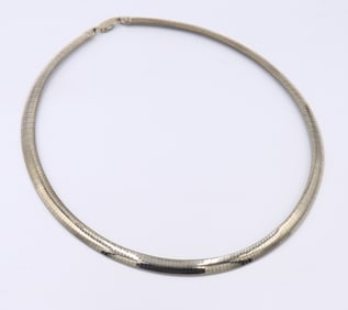 Vintage Italian 925 Sterling Silver Omega Necklace