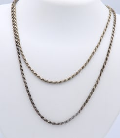 925 Sterling Silver 2 Chains and Bracelet