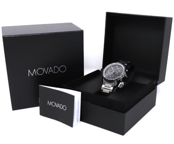 Movado Grey stainless steel bold verso watch