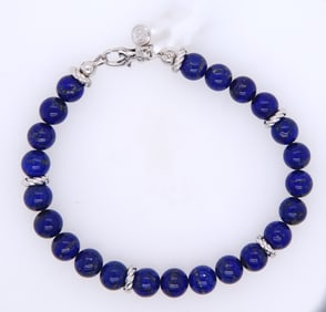 Gabriel & Co Bujukan 8mm Lapis beaded bracelet