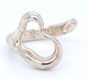 Tiffany & Co Open Heart Ring in 925 Sterling Silver
