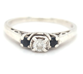 925 Sterling Silver diamond ring