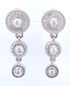 Judith Ripka Cubic zirconia dangle earrings in 925 sterling silver