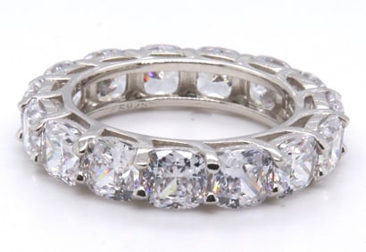 Sterling Silver White Cubic Zirconia Band