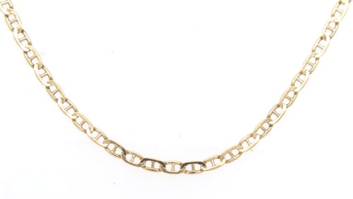 14kt Yellow gold Anchor chain necklace