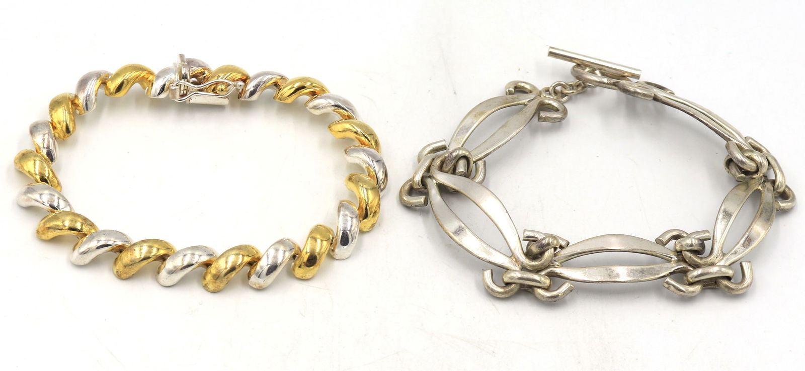 Lot of 2 Vintage 925 sterling silver bracelets (1 of 7)