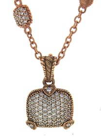 Judith Ripka Sterling Silver CZ Necklace