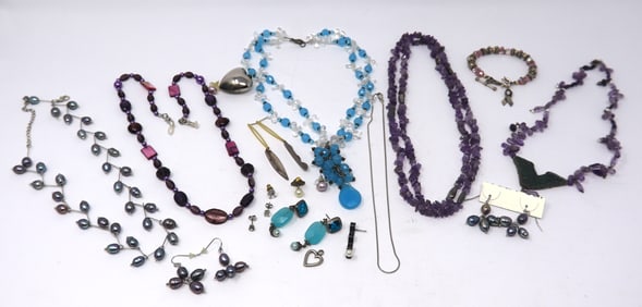 Group Lot of Gemstone Jewelry