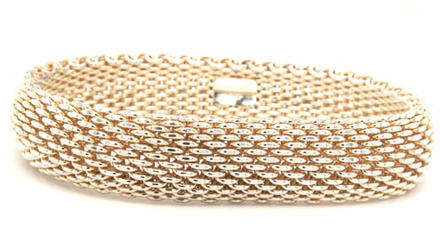 Tiffany & Co Somerset Mesh bangle bracelet in 925 sterling silver