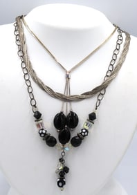 Group lot of 3 Vintage 925 sterling silver necklaces