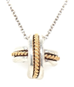 Tiffany & Co X signature cross pendant on chain
