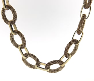 925 Sterling Silver Oval Link Necklace