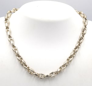 Vintage 925 sterling silver Gucci style necklace