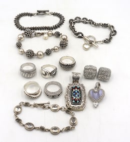 Big group lot of 925 sterling silver designer Jewelry