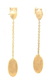 14kt Yellow gold Textured gold dangle earrings