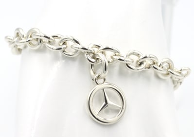 Tiffany & Co bracelet with Mercedes charm
