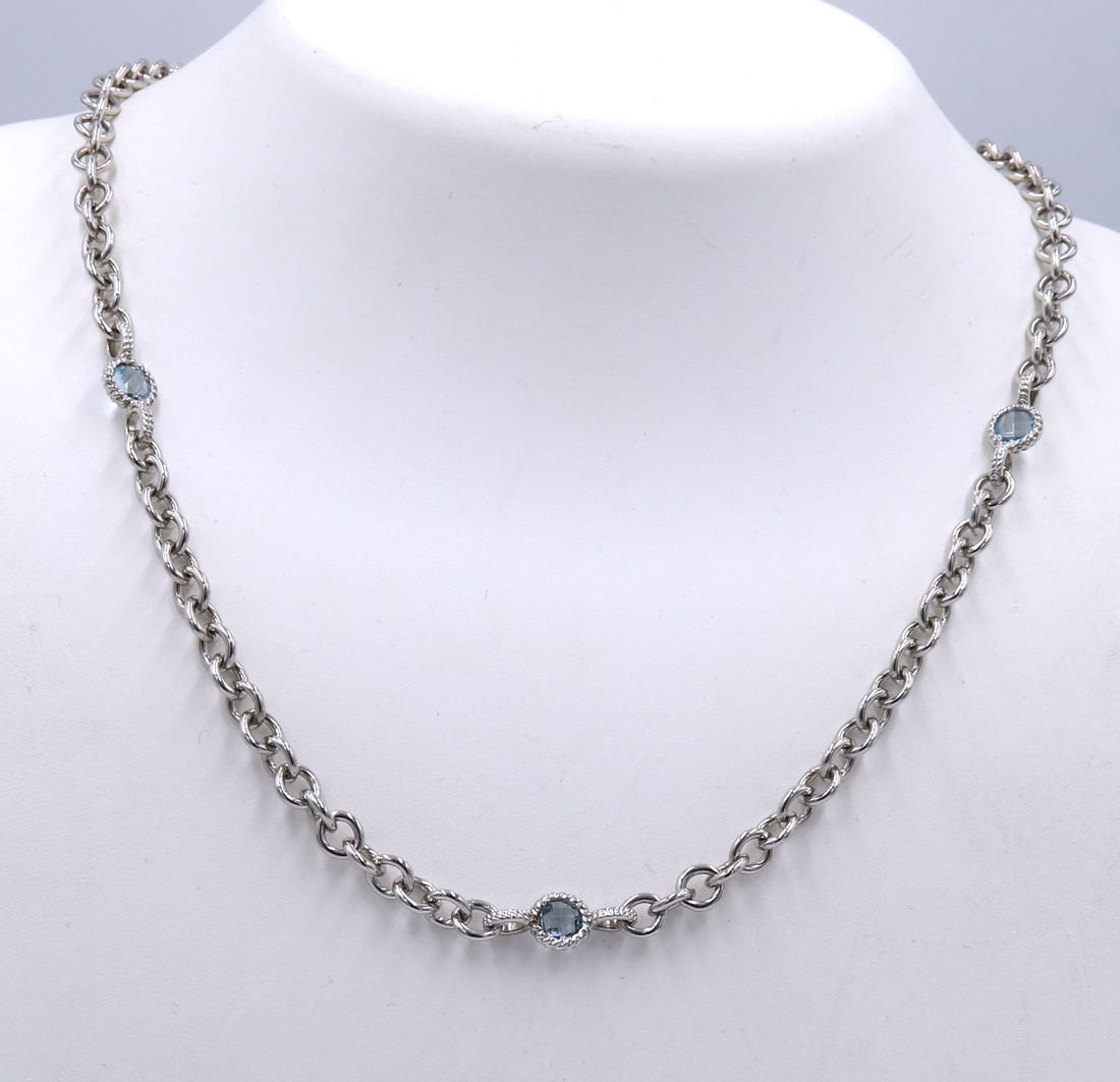 Anthony Nak 925 sterling silver blue topaz necklace (1 of 6)