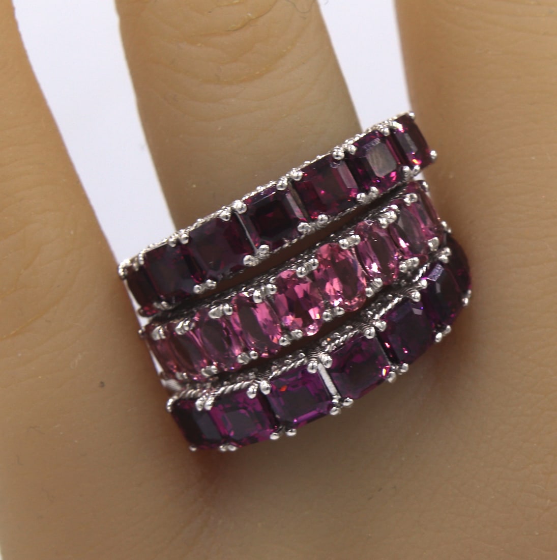 Group lot of 3 Judith Ripka CZ rings in 925 sterling silver (1 of 6)