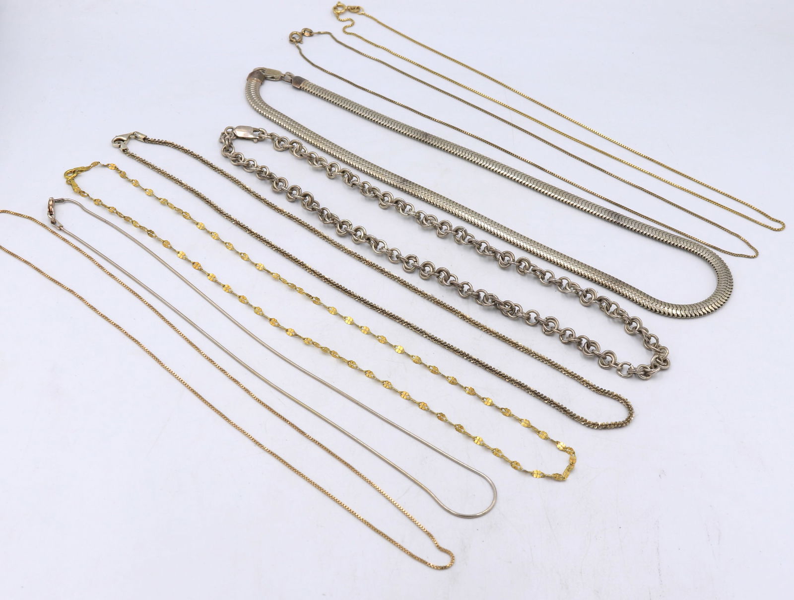 Group lot of Vintage 925 sterling silver chains (1 of 13)
