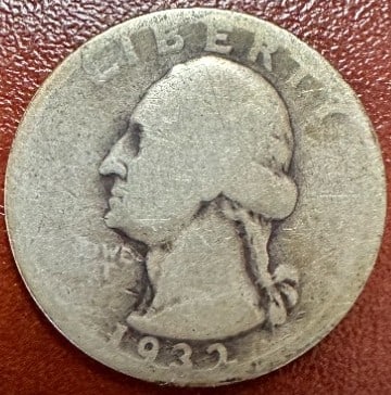 1932-D Quarter 25 Cent US Coins: 1932-D Quarter 25 Cent US Coins.