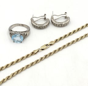 Group lot of vintage 925 sterling silver jewelry