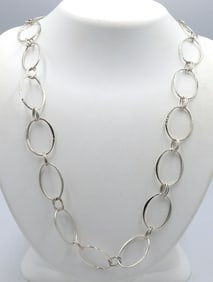 RLM Studio 925 sterling silver signed oval link necklace