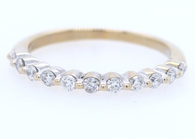 14kt white gold  Shared Prong Diamond Band