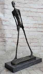 Modern Stuck Big Man Walking Bronze Statue
