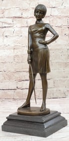 Figure of a Young Woman Bronze Figurine